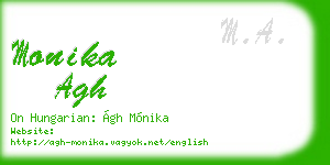 monika agh business card