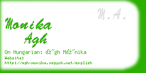 monika agh business card